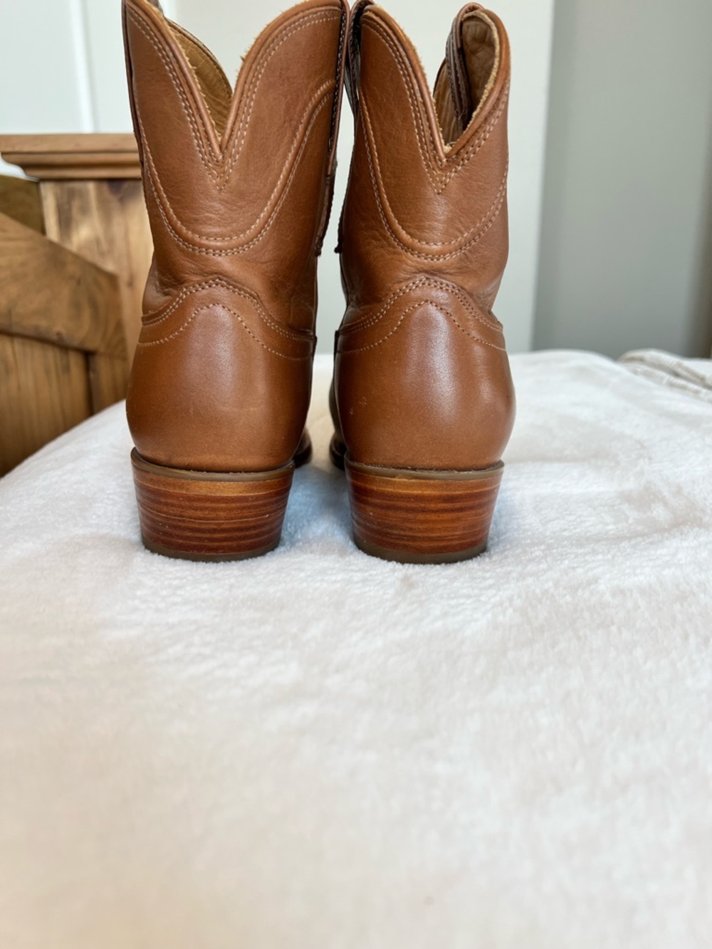 Tecovas Women's Brown Leather Classic Western Ankle Boots 8M - Picture 10 of 10